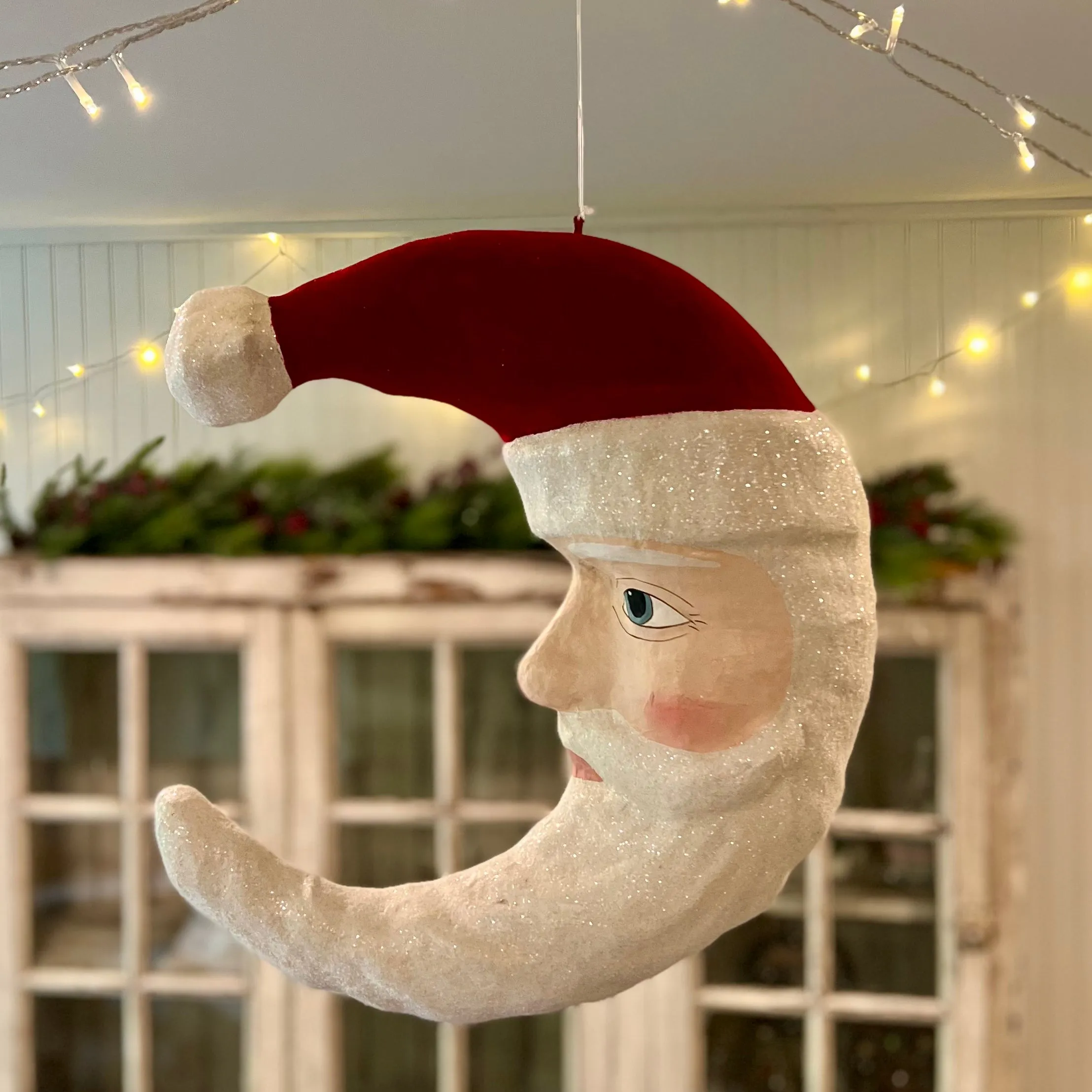 Traditional Santa Moon Wall Hanging