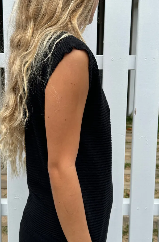 Transit Par Such Knit Top in Black