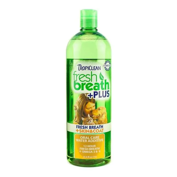 TropiClean Fresh Breath Water Additive   Plus Skin & Coat 16oz