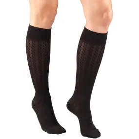 Truform Cable Pattern Women's Support Socks, 15-20 mmHg