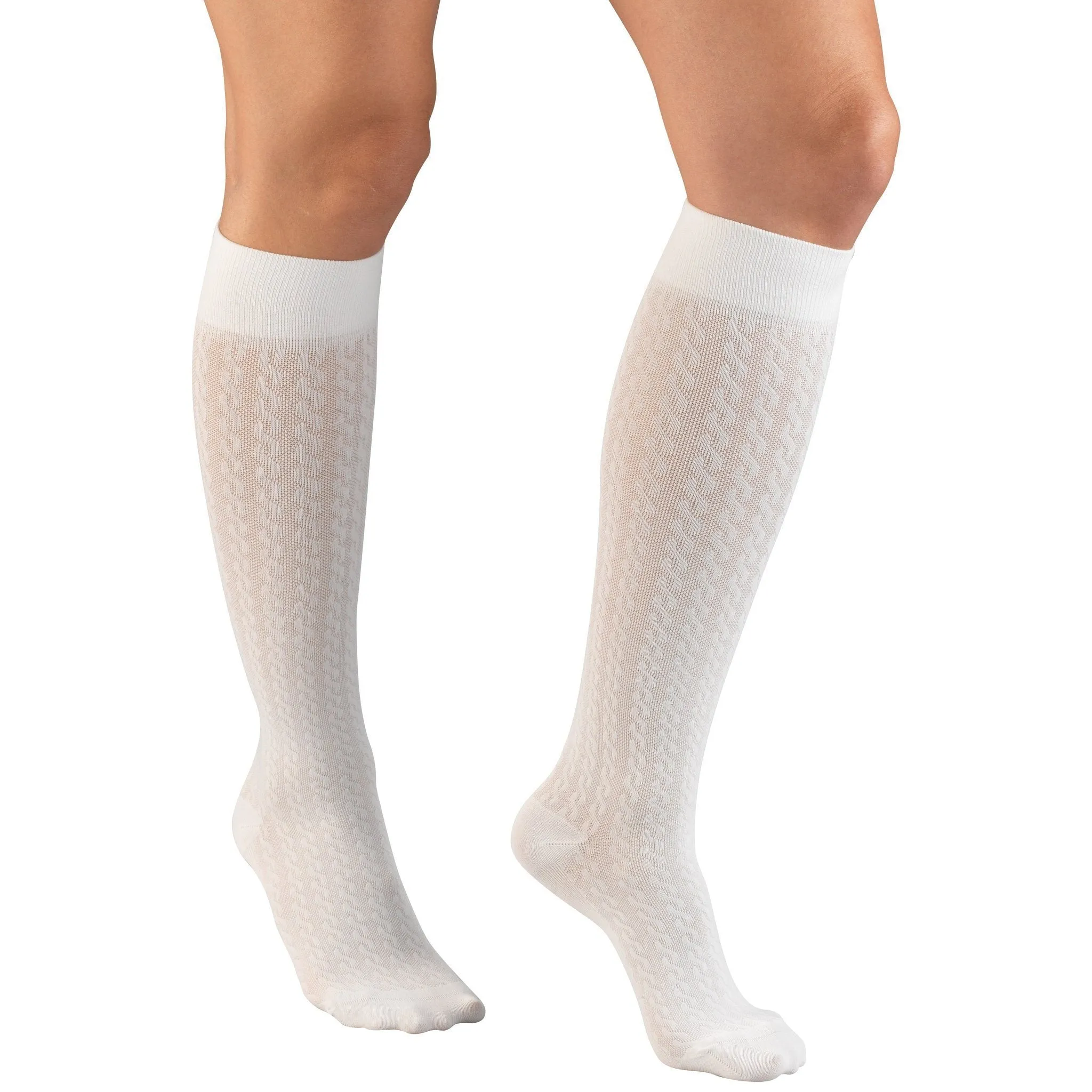 Truform Cable Pattern Women's Support Socks, 15-20 mmHg