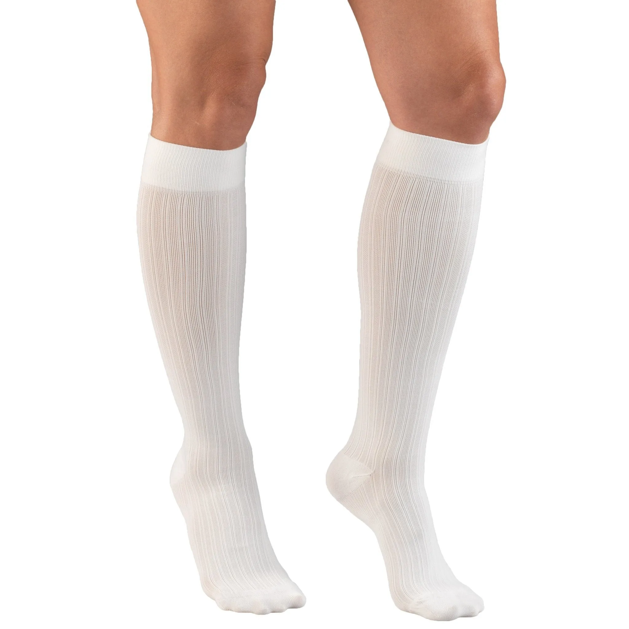 Truform Ribbed Pattern Women's Support Socks, 15-20 mmHg