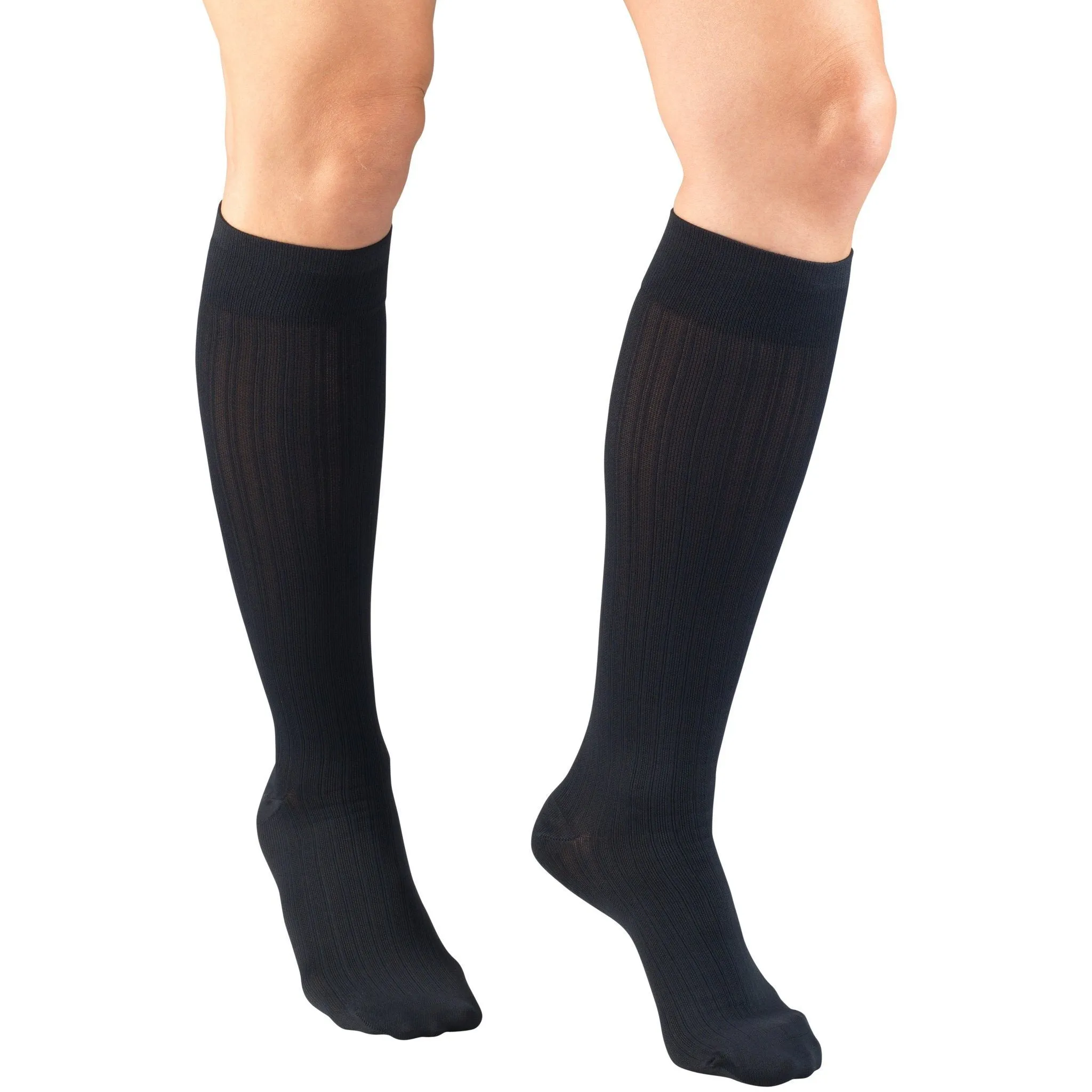 Truform Ribbed Pattern Women's Support Socks, 15-20 mmHg