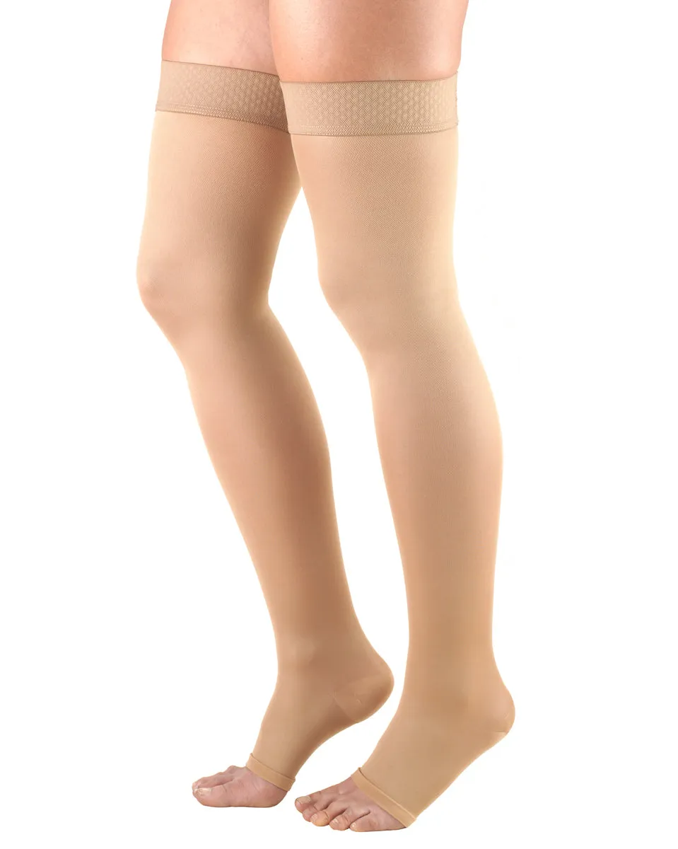 TRUFORM Women's Opaque Thigh High Open Toe 20-30