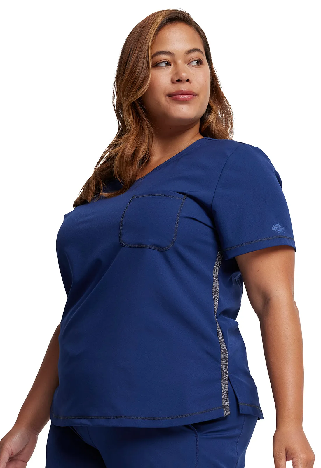 Tuckable Round Neck Scrub Top by Dickies Dynamix