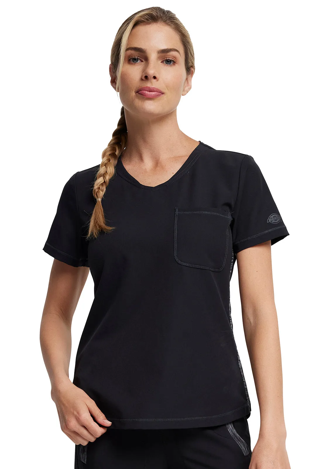 Tuckable Round Neck Scrub Top by Dickies Dynamix