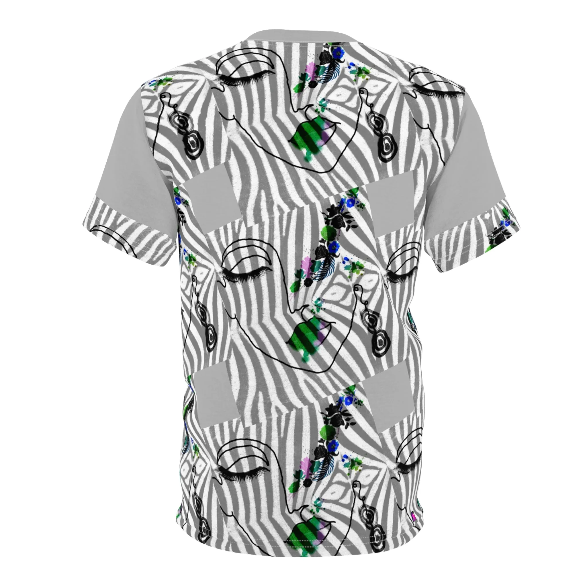 Unisex AOP Cut & Sew Tee ZEBRA STRIPES & DOODLES