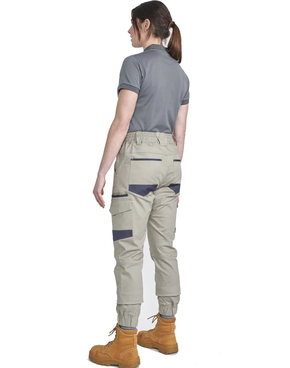 Unisex Cotton Stretch Drill Cuffed Work Pants - WP28