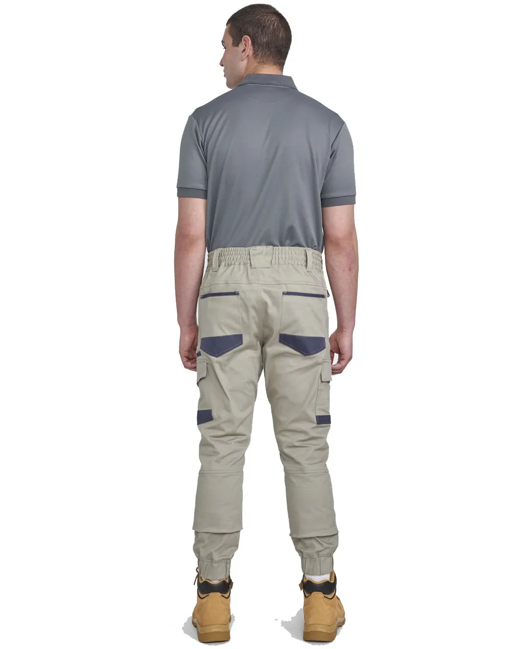 Unisex Cotton Stretch Drill Cuffed Work Pants - WP28