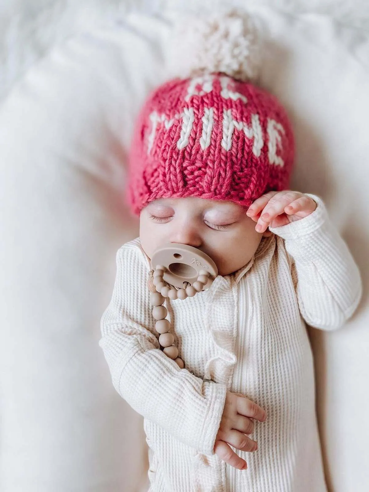 Valentine's Day Knit Pom Hat, Be Mine