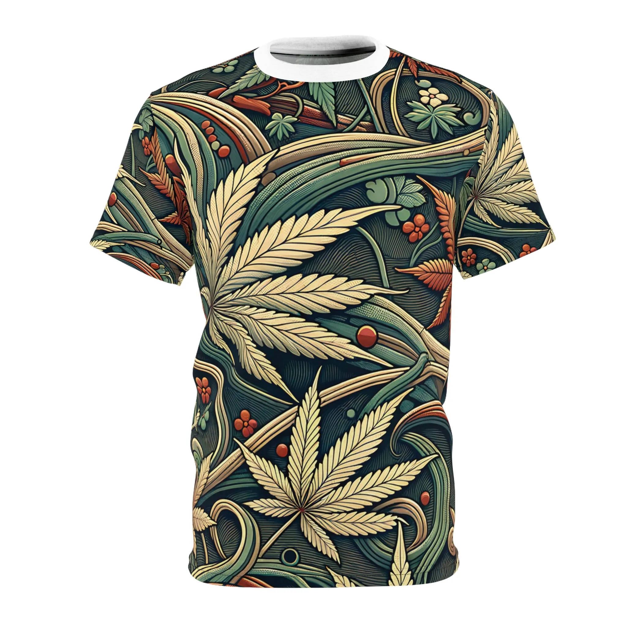 Weed Wallpaper - Unisex Cut & Sew Tee (AOP)