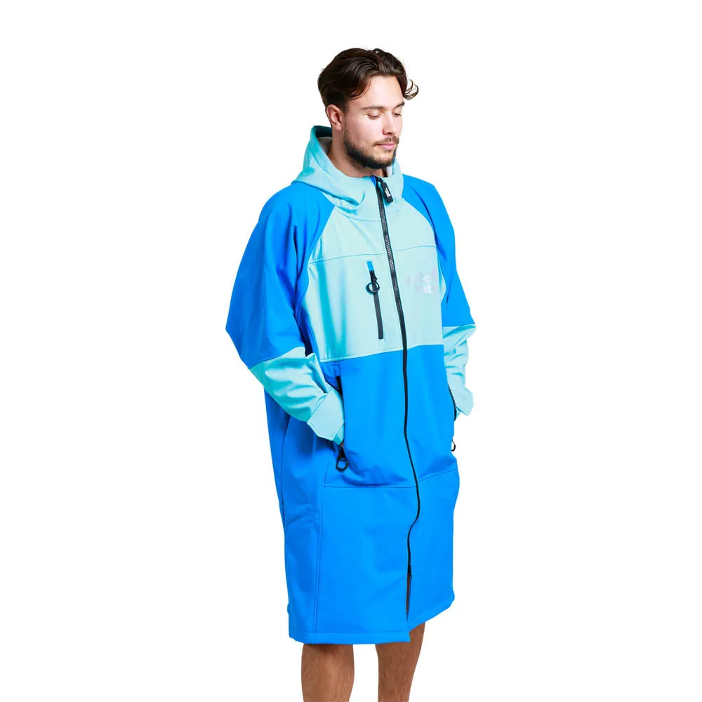 White Water Soft Shell Drying / Changing Robe - Cobalt Blue/Grey Lining