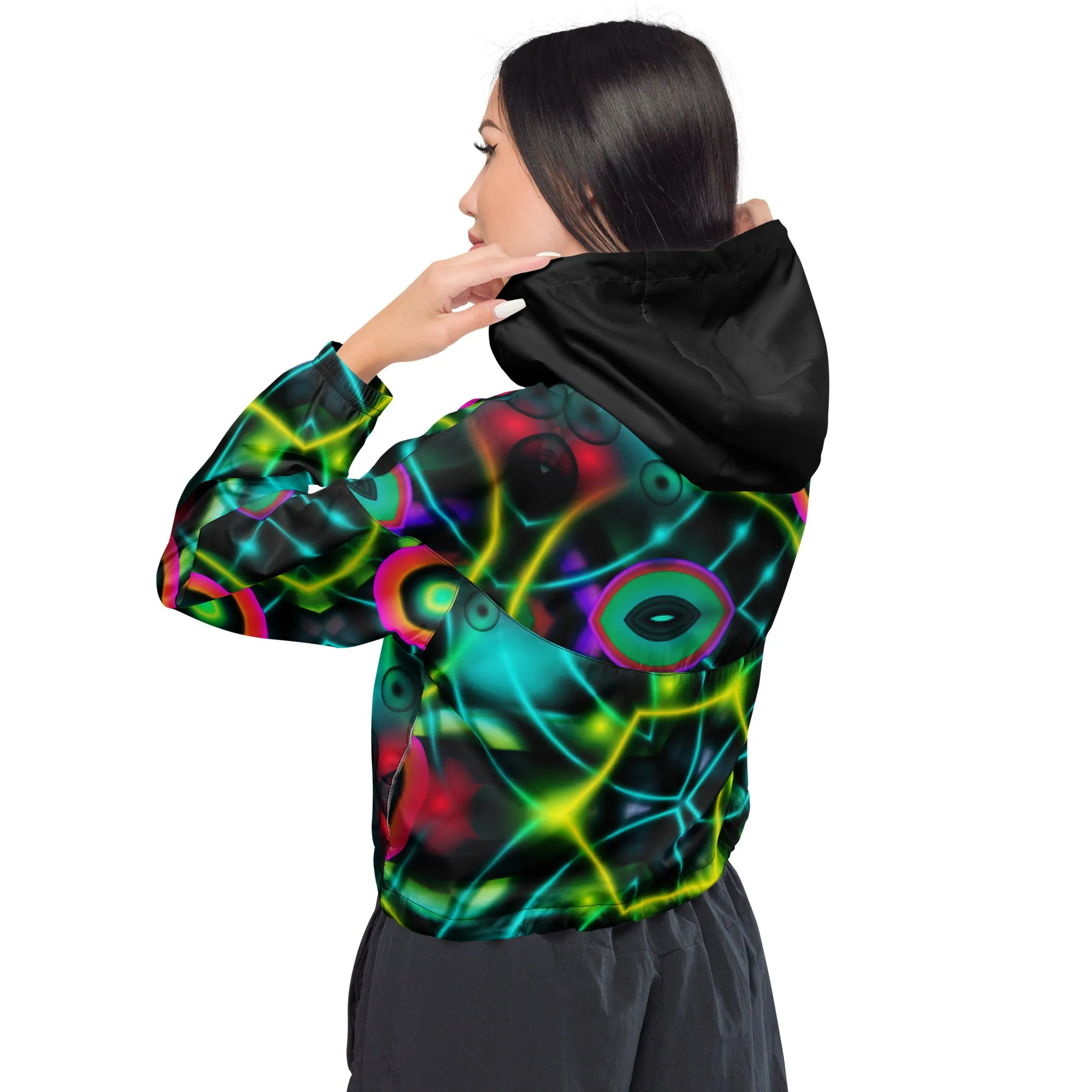 Women’s cropped windbreaker Kaleidoscope