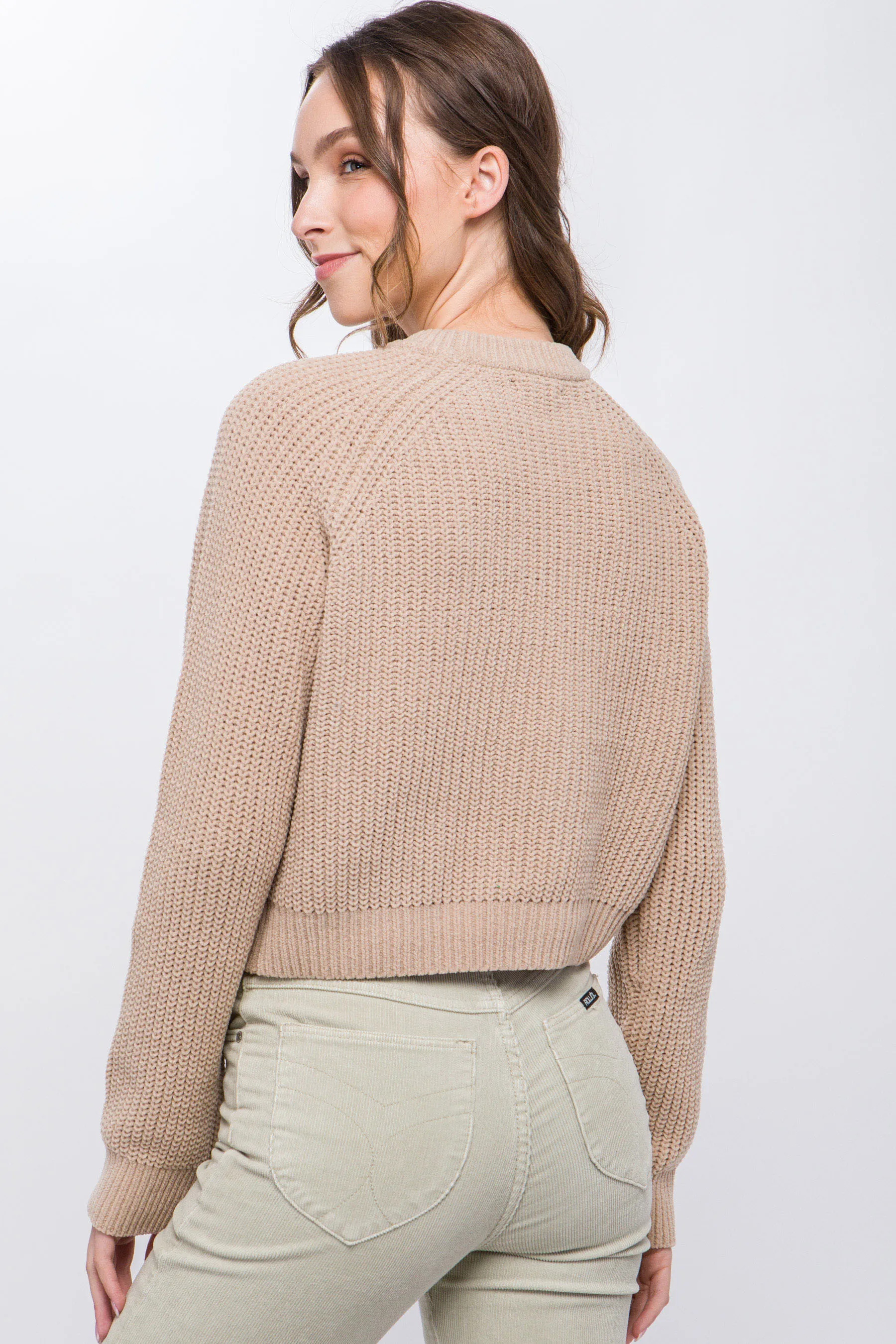 Women's Knit Pullover Sweater With Cold Shoulder Detail - 4 colors