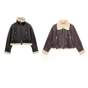 Women's Wear Casual Versatile Double sided. Short Jacket Coat