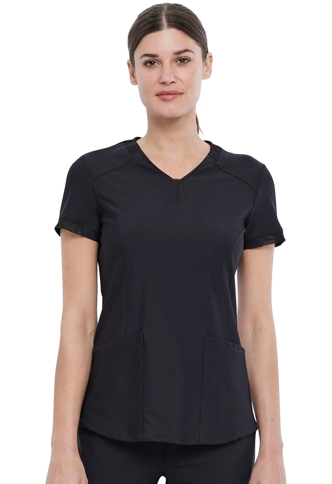 Yoke Neck Scrub Top by Cherokee Form