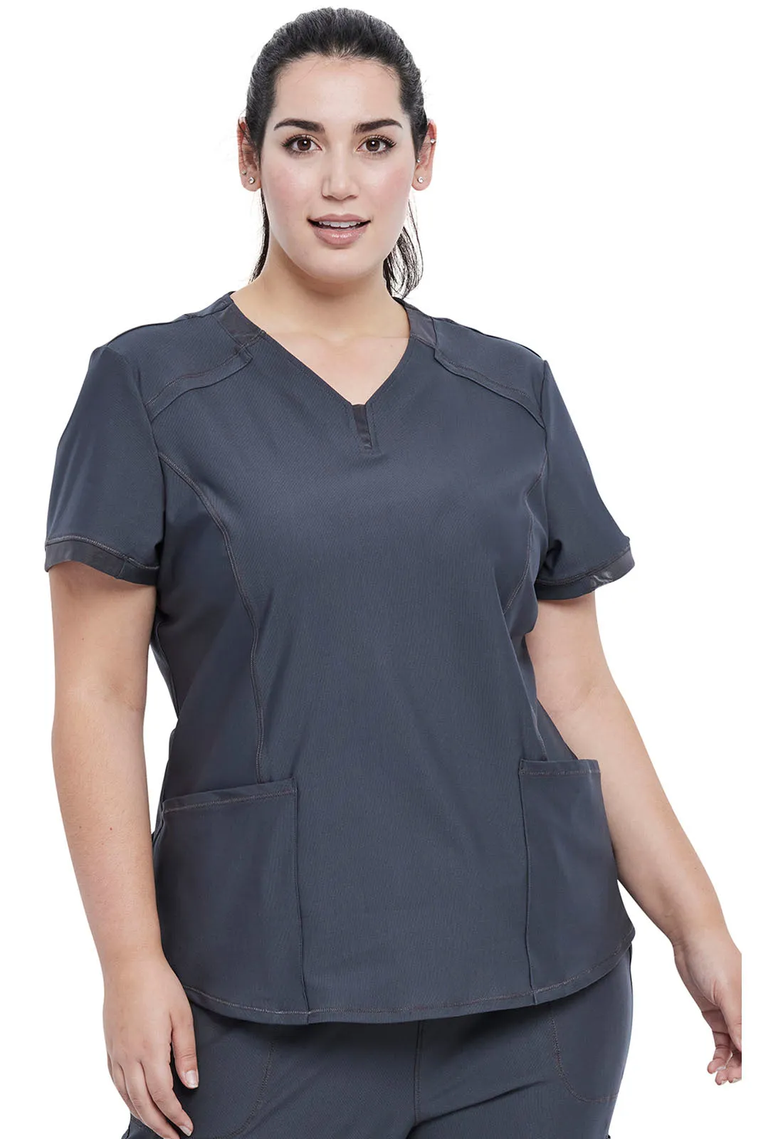 Yoke Neck Scrub Top by Cherokee Form