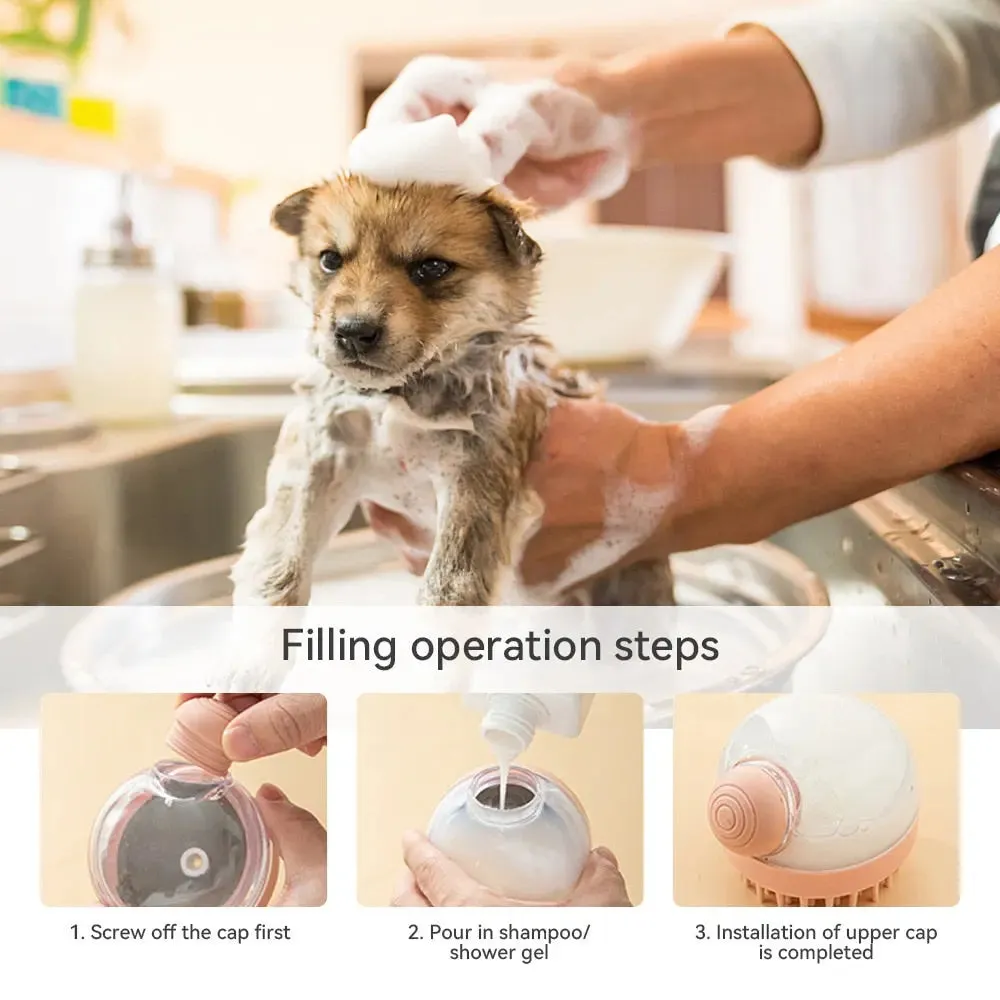 You'll Love this Soft Dog Washing Brush! Pet Shampoo Massager and Grooming Tool for Clean Healthy Pets