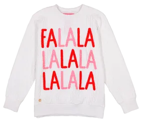 Youth 'Fa La La' Braided Crew Pullover by Simply Southern