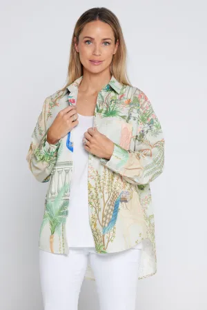 Zafira Linen Shirt - Mint Oasis